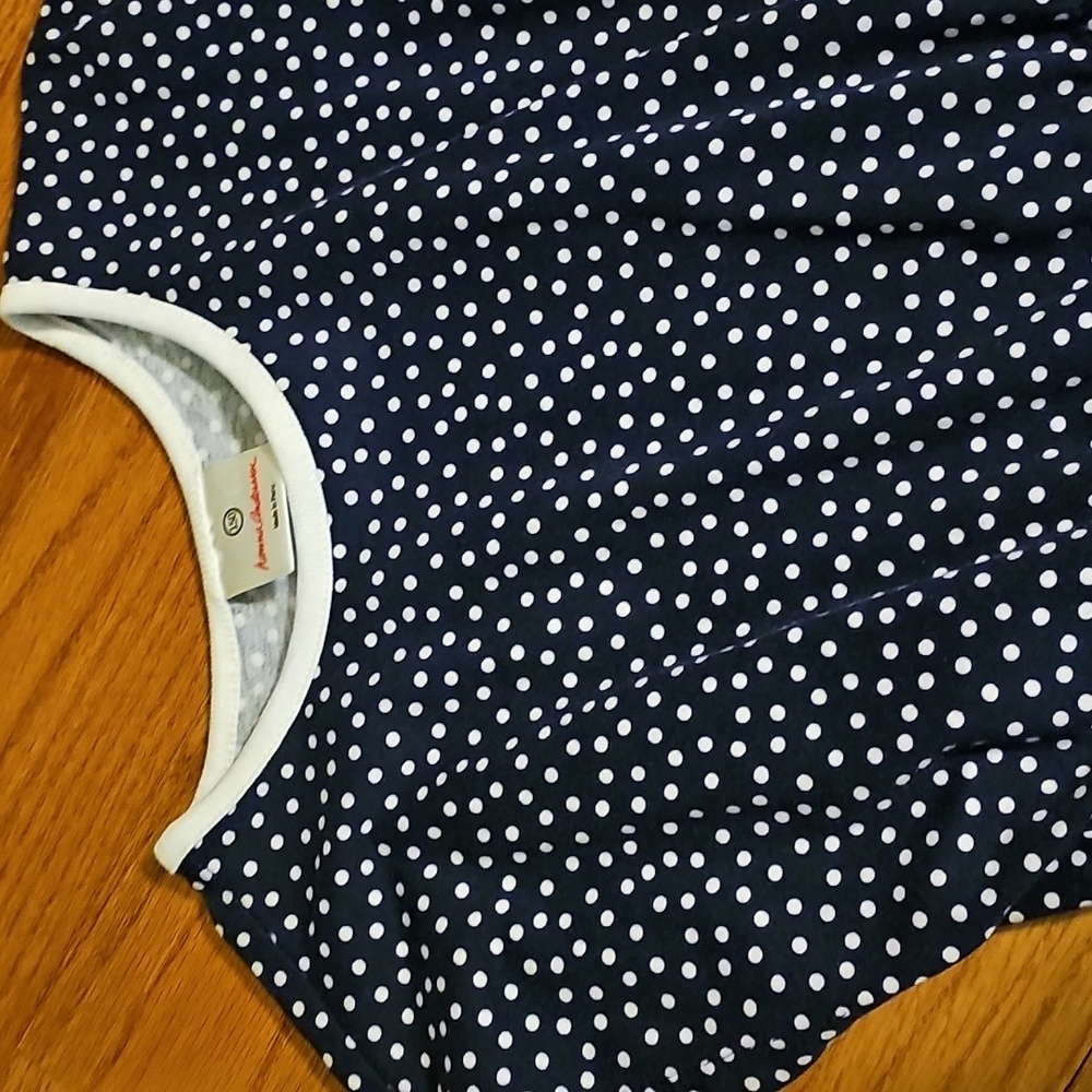 Hanna Anderson Navy Polka Dot Kids Dress - Picture 2 of 2